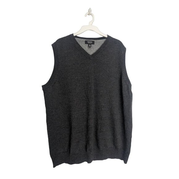 Nordstrom Men's Shop Merino Wool V-Neck Grey Sweater Vest XL - Picture 1 of 5